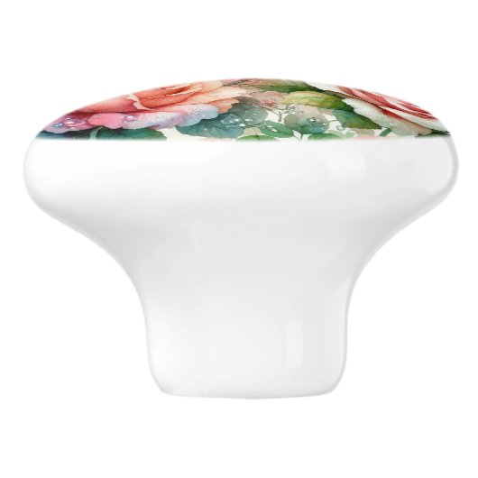 Muster der Whimsikschen Rose Keramikknauf (Seitenansicht)