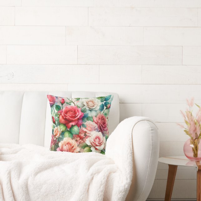 Muster der Whimsikschen Rose Kissen (Liege)