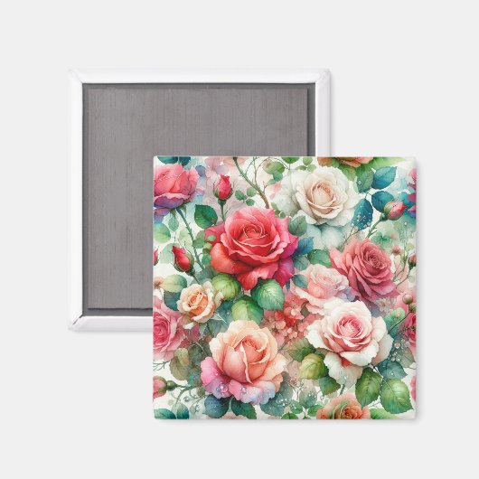 Muster der Whimsikschen Rose Magnet (Vorderseite/Rückseite)