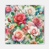 Muster der Whimsikschen Rose Magnet (Vorne)