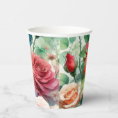 Muster der Whimsikschen Rose Pappbecher (Rechts)