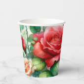 Muster der Whimsikschen Rose Pappbecher (Vorderseite)