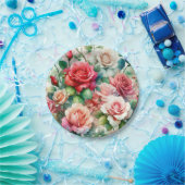 Muster der Whimsikschen Rose Pappteller (Party)