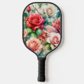 Muster der Whimsikschen Rose Pickleball Schläger (Rückseite)