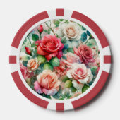 Muster der Whimsikschen Rose Pokerchips (Vorderseite)