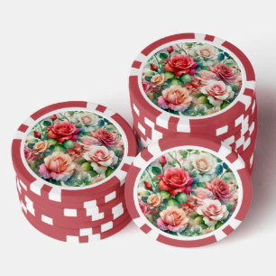 Muster der Whimsikschen Rose Pokerchips