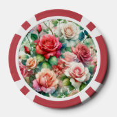 Muster der Whimsikschen Rose Pokerchips (Rückseite)