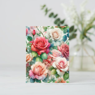 Muster der Whimsikschen Rose Postkarte