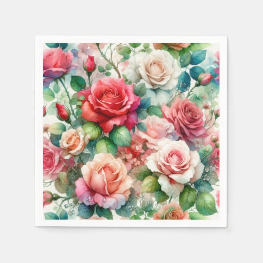 Muster der Whimsikschen Rose Serviette (Vorderseite)