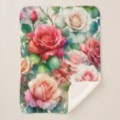 Muster der Whimsikschen Rose Sherpadecke (Vorderseite)