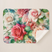 Muster der Whimsikschen Rose Sherpadecke (Vorderseite (Horizontal))