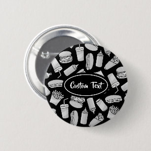 Muster der White Fast Food Icons Button
