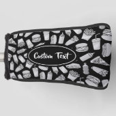 Muster der White Fast Food Icons Golf Headcover (Vorderseite)