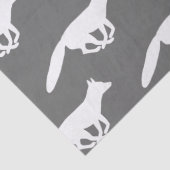 Muster der White Fox Silhouetten Seidenpapier (Detail)