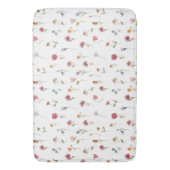 Muster der Wildblume der Aquarellfrüchte Badematte (Vorderseite Vertikal)