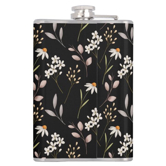 Muster der Wildblume Flachmann (Rückseite)