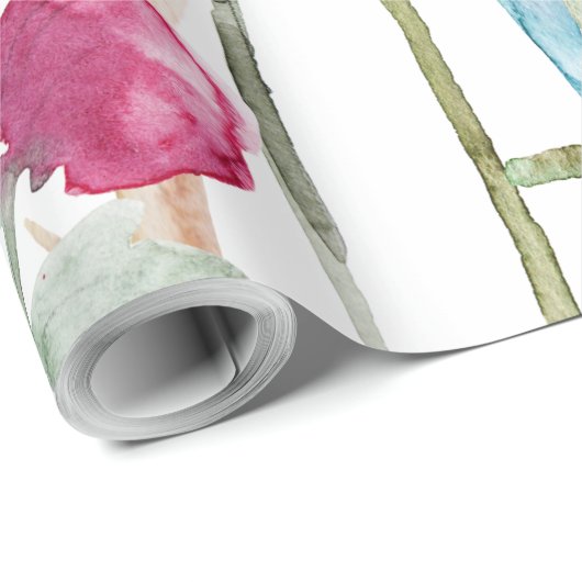 Muster der Wildblume Geschenkpapier (Rolleneckpunkt)