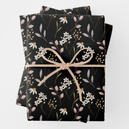 Muster der Wildblume Geschenkpapier Set