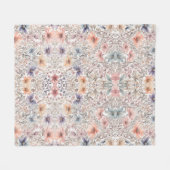 Muster der Wildblume Pastel Fleecedecke (Vorderseite (Horizontal))