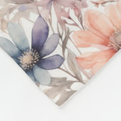 Muster der Wildblume Pastel Fleecedecke (Ecke)