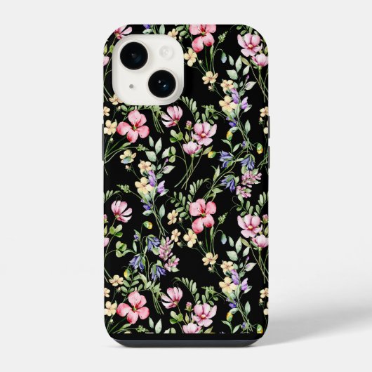 Muster der Wildblumen iPhone Hülle (Rückseite)