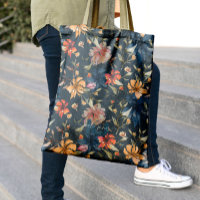 Muster der Wildblumen | Monogramm Totbeutel