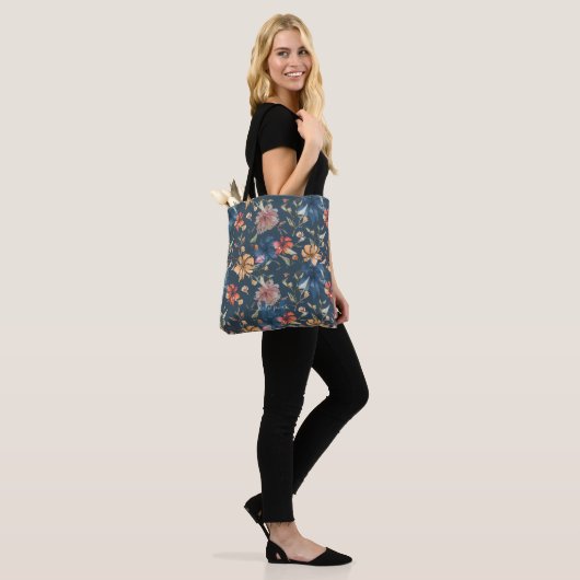 Muster der Wildblumen | Monogramm Totbeutel Tasche (Am Model)