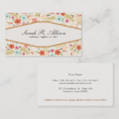 Muster der wilden Blume des Whimsical Country Visitenkarte (Vorne/Hinten)