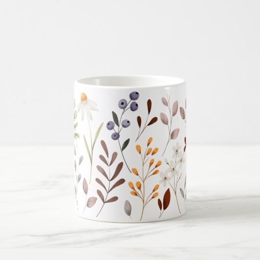 Muster der Wilden Blume im Herbst Kaffeetasse (Mittel)