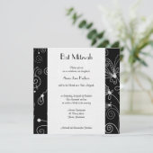 Muster der Wirbel, wirbelfarbenes Muster, Bat Mitz Einladung (Stehend Vorderseite)