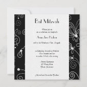 Muster der Wirbel, wirbelfarbenes Muster, Bat Mitz Einladung (Vorderseite)