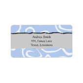 Muster der Wirbel, wirbelnde Muster, wirbeln, blau Adressaufkleber (Vorne)