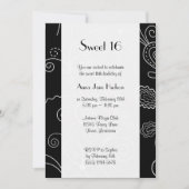 Muster der Wirbel, Wirbles Muster, süß 16 Einladung (Vorderseite)