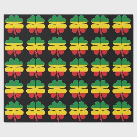 Muster der Wolken in rot-gelb-grün Rasta Geschenkpapier (Flach)