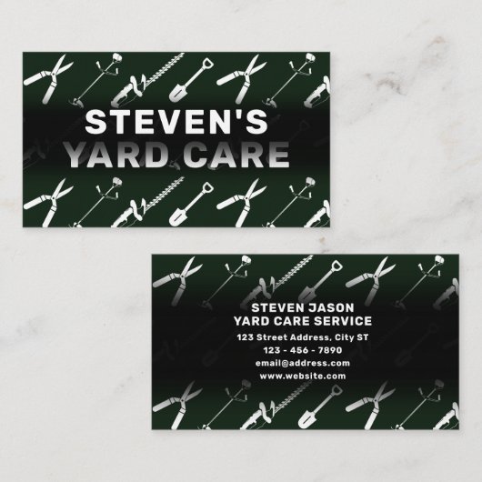 Muster der Yard-Wartungstools - Visitenkarte (Vorne/Hinten)