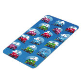 Muster der Zugmaschine (blauer Hintergrund) Magnet (Linke Seite)