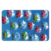 Muster der Zugmaschine (blauer Hintergrund) Magnet (Horizontal)