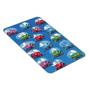 Muster der Zugmaschine (blauer Hintergrund) Magnet