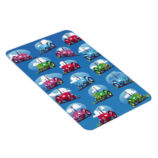 Muster der Zugmaschine (blauer Hintergrund) Magnet (Rechte Seite)