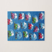 Muster der Zugmaschine (blauer Hintergrund) Puzzle (Horizontal)