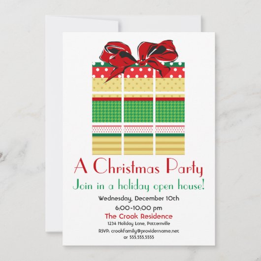 Muster derzeitige Feiertagseinladung Einladung (Vorderseite)