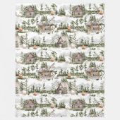 Muster des Aquarellwaldes Fleecedecke (Vorderseite)