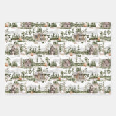 Muster des Aquarellwaldes Geschenkpapier Set (Vorderseite)