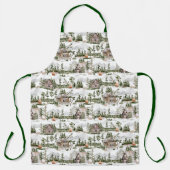 Muster des Aquarellwaldes Schürze (Vorderseite)