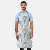 Muster des Aquarellwaldes Schürze (Getragen)