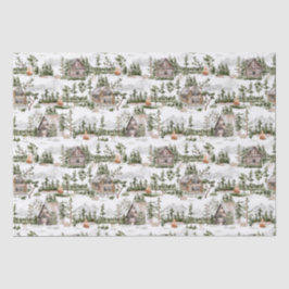 Muster des Aquarellwaldes Seidenpapier