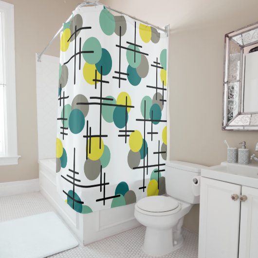 Muster des Atomalters Duschvorhang (Beispiel)