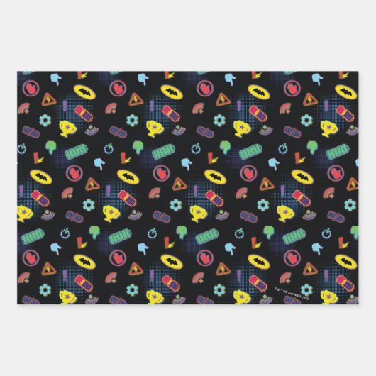 Muster des Batwheels™-Symbol Geschenkpapier Set (Vorderseite)