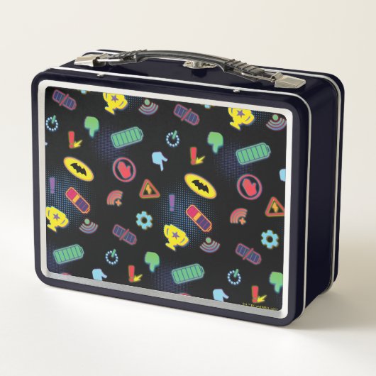 Muster des Batwheels™-Symbol Metall Brotdose (Rückseite)