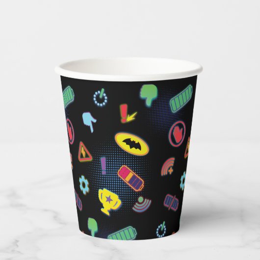 Muster des Batwheels™-Symbol Pappbecher (Vorderseite)